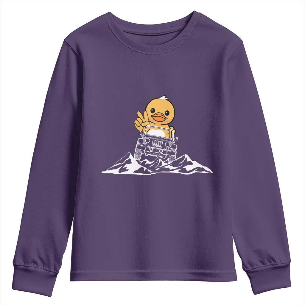 Duck Offroad Car Youth Sweatshirt Funny Off Roading ATV Off Road
