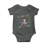 Funny Teacher Baby Onesie I'll Just Wait Until It's Quiet Leopard Teachers Skeleton