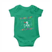 Funny Teacher Baby Onesie I'll Just Wait Until It's Quiet Leopard Teachers Skeleton