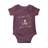 Funny Teacher Baby Onesie I'll Just Wait Until It's Quiet Leopard Teachers Skeleton