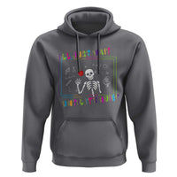 Funny Teacher Hoodie I'll Just Wait Until It's Quiet Leopard Teachers Skeleton