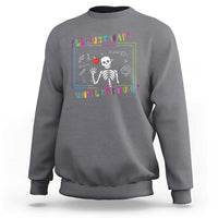 Funny Teacher Sweatshirt I'll Just Wait Until It's Quiet Leopard Teachers Skeleton