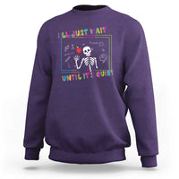 Funny Teacher Sweatshirt I'll Just Wait Until It's Quiet Leopard Teachers Skeleton