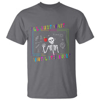 Funny Teacher T Shirt I'll Just Wait Until It's Quiet Leopard Teachers Skeleton