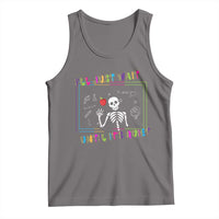 Funny Teacher Tank Top I'll Just Wait Until It's Quiet Leopard Teachers Skeleton