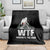 WTF Where's The Fish Throw Blanket Funny Fishing Gifts Bigfoot Sasquatch - Wonder Print Shop