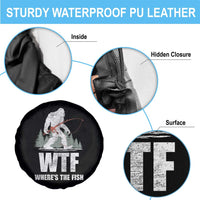 WTF Where's The Fish Spare Tire Cover Funny Fishing Gifts Bigfoot Sasquatch - Wonder Print Shop