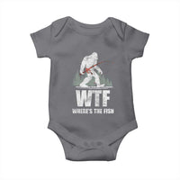 WTF Where's The Fish Baby Onesie Funny Fishing Gifts Bigfoot Sasquatch - Wonder Print Shop