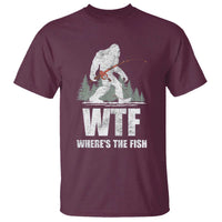 WTF Where's The Fish T Shirt Funny Fishing Gifts Bigfoot Sasquatch - Wonder Print Shop