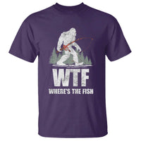 WTF Where's The Fish T Shirt Funny Fishing Gifts Bigfoot Sasquatch - Wonder Print Shop