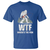 WTF Where's The Fish T Shirt Funny Fishing Gifts Bigfoot Sasquatch - Wonder Print Shop