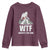 WTF Where's The Fish Youth Sweatshirt Funny Fishing Gifts Bigfoot Sasquatch - Wonder Print Shop