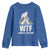 WTF Where's The Fish Youth Sweatshirt Funny Fishing Gifts Bigfoot Sasquatch - Wonder Print Shop