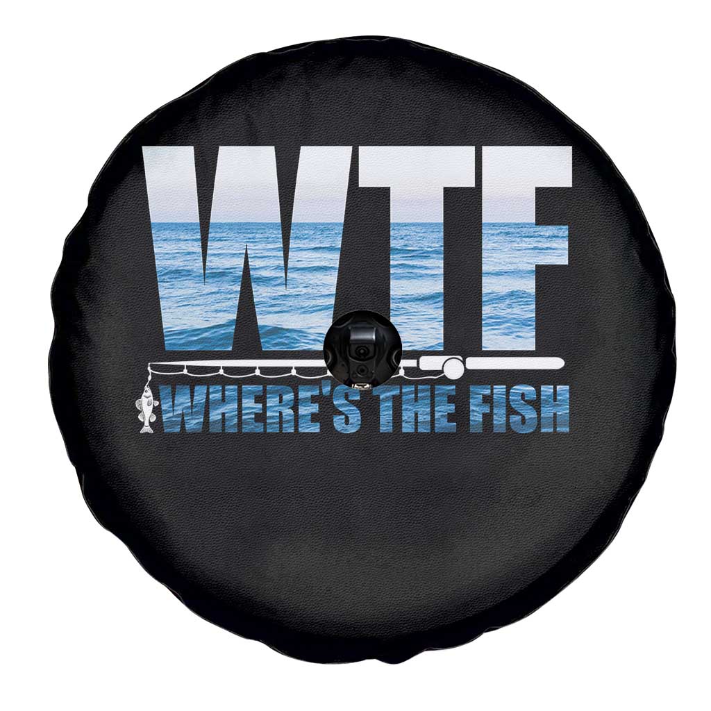 WTF Where's The Fish Spare Tire Cover Funny Fishing Gifts Fathers Day - Wonder Print Shop