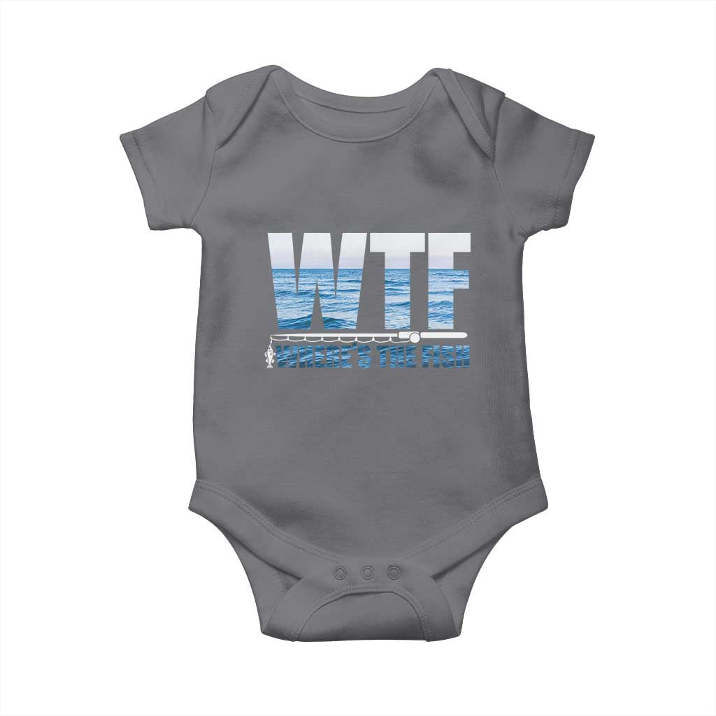 WTF Where's The Fish Baby Onesie Funny Fishing Gifts Fathers Day - Wonder Print Shop