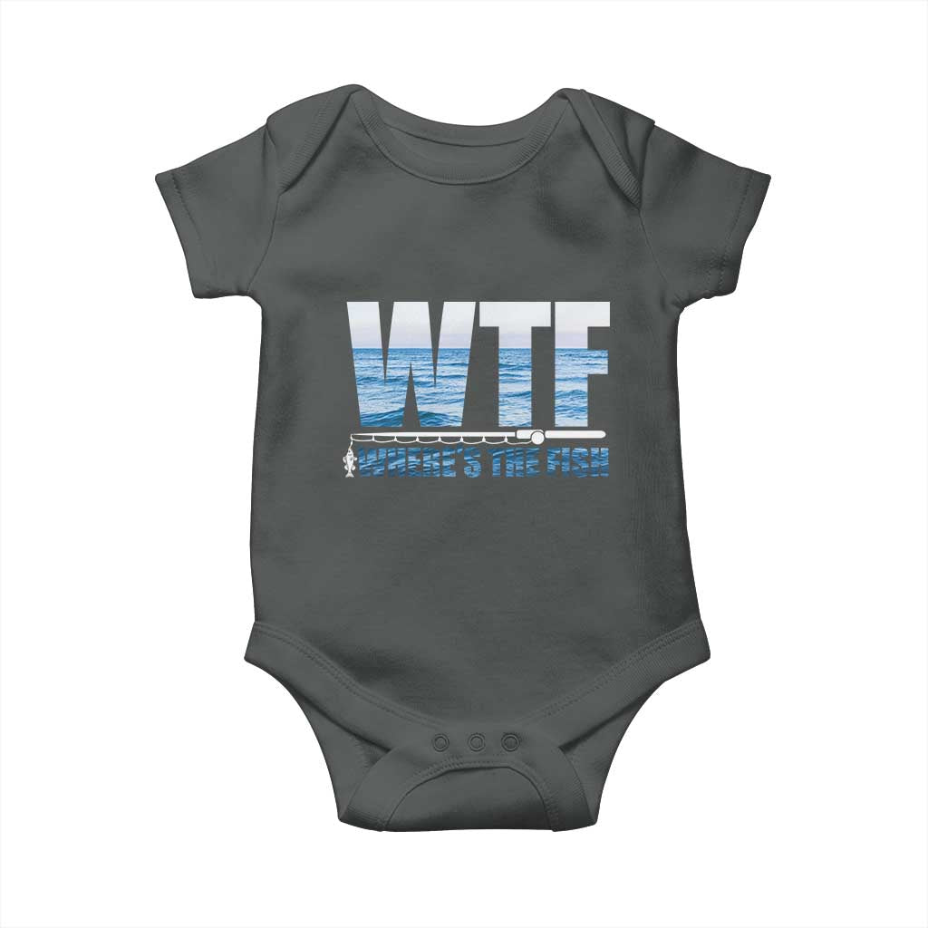 WTF Where's The Fish Baby Onesie Funny Fishing Gifts Fathers Day - Wonder Print Shop
