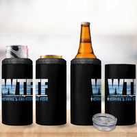 WTF Where's The Fish 4 in 1 Can Cooler Tumbler Funny Fishing Gifts Fathers Day - Wonder Print Shop