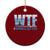 WTF Where's The Fish Ceramic Ornament Funny Fishing Gifts Fathers Day - Wonder Print Shop