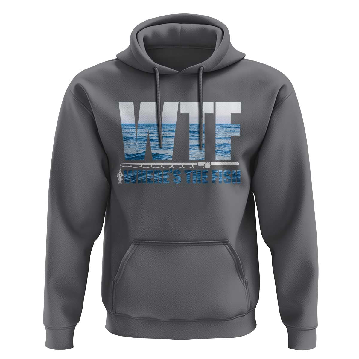 WTF Where's The Fish Hoodie Funny Fishing Gifts Fathers Day - Wonder Print Shop
