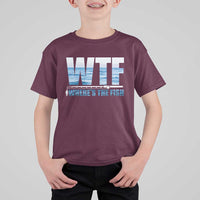 WTF Where's The Fish T Shirt For Kid Funny Fishing Gifts Fathers Day - Wonder Print Shop