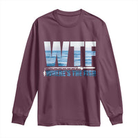 WTF Where's The Fish Long Sleeve Shirt Funny Fishing Gifts Fathers Day - Wonder Print Shop