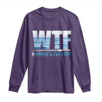 WTF Where's The Fish Long Sleeve Shirt Funny Fishing Gifts Fathers Day - Wonder Print Shop