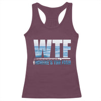 WTF Where's The Fish Racerback Tank Top Funny Fishing Gifts Fathers Day - Wonder Print Shop