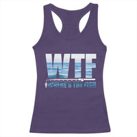 WTF Where's The Fish Racerback Tank Top Funny Fishing Gifts Fathers Day - Wonder Print Shop