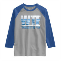 WTF Where's The Fish Raglan Shirt Funny Fishing Gifts Fathers Day - Wonder Print Shop