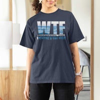 WTF Where's The Fish T Shirt For Women Funny Fishing Gifts Fathers Day - Wonder Print Shop