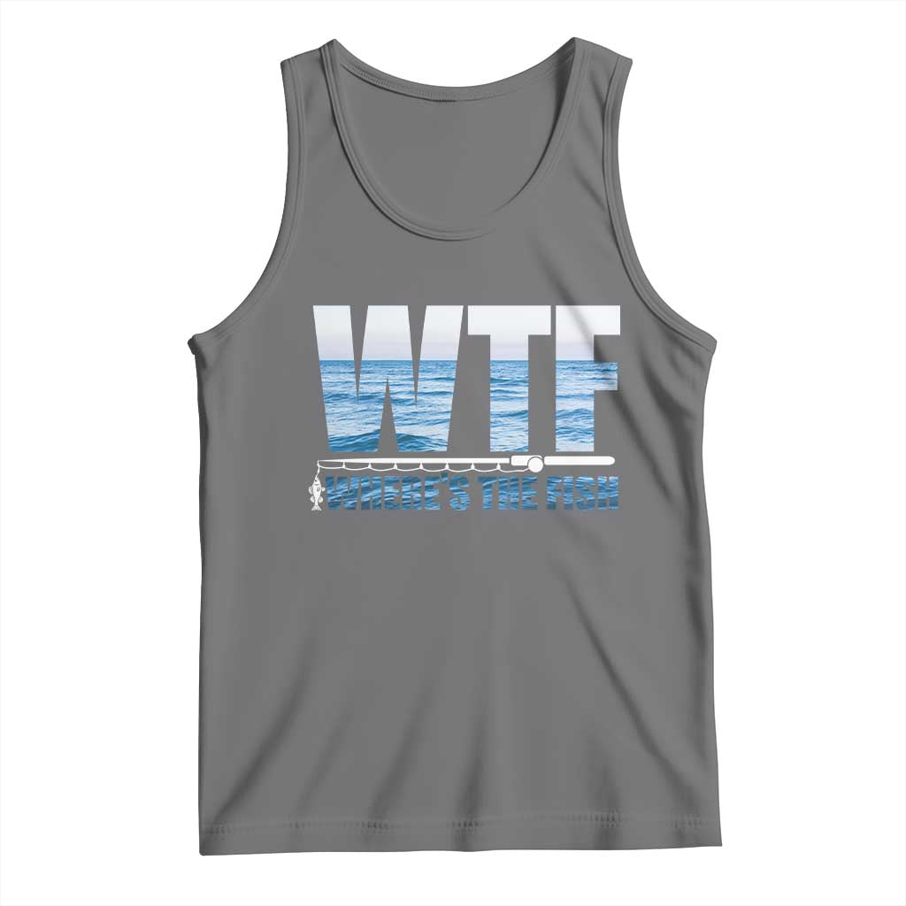 WTF Where's The Fish Tank Top Funny Fishing Gifts Fathers Day - Wonder Print Shop