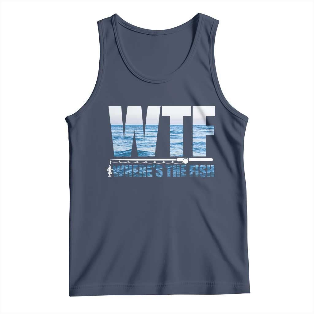 WTF Where's The Fish Tank Top Funny Fishing Gifts Fathers Day - Wonder Print Shop