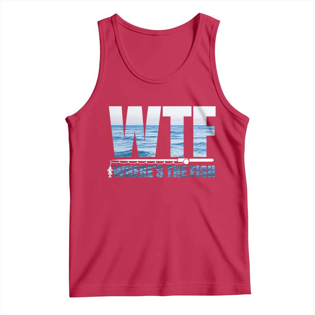 WTF Where's The Fish Tank Top Funny Fishing Gifts Fathers Day - Wonder Print Shop