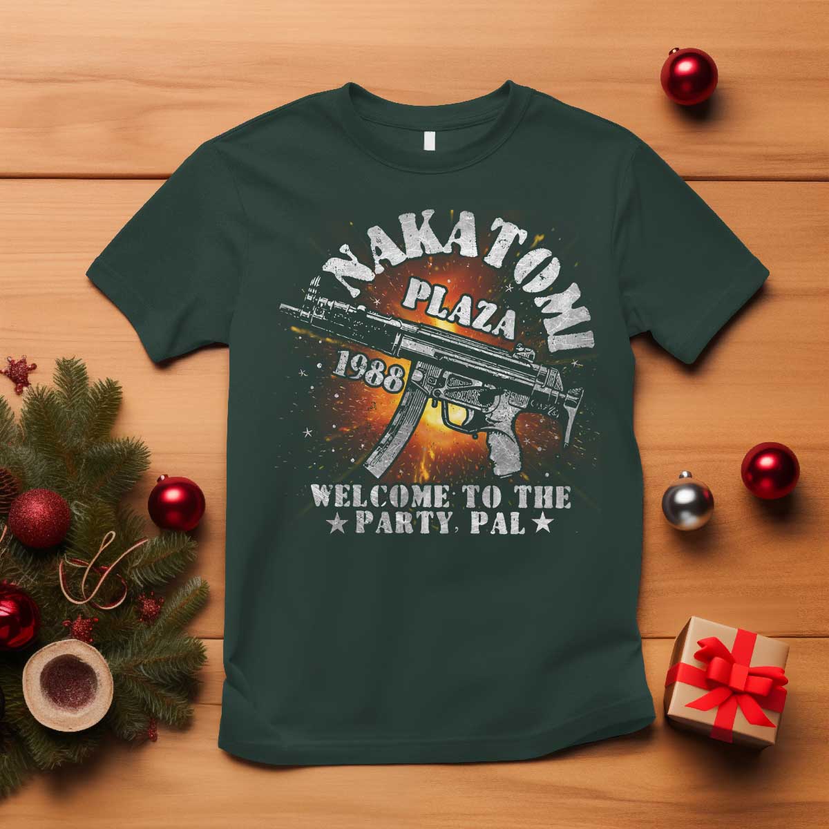 Nakatomi Plaza Christmas Party T Shirt 1988 Welcome To The Party Pal 80'S Die Movie Bruce - Wonder Print Shop