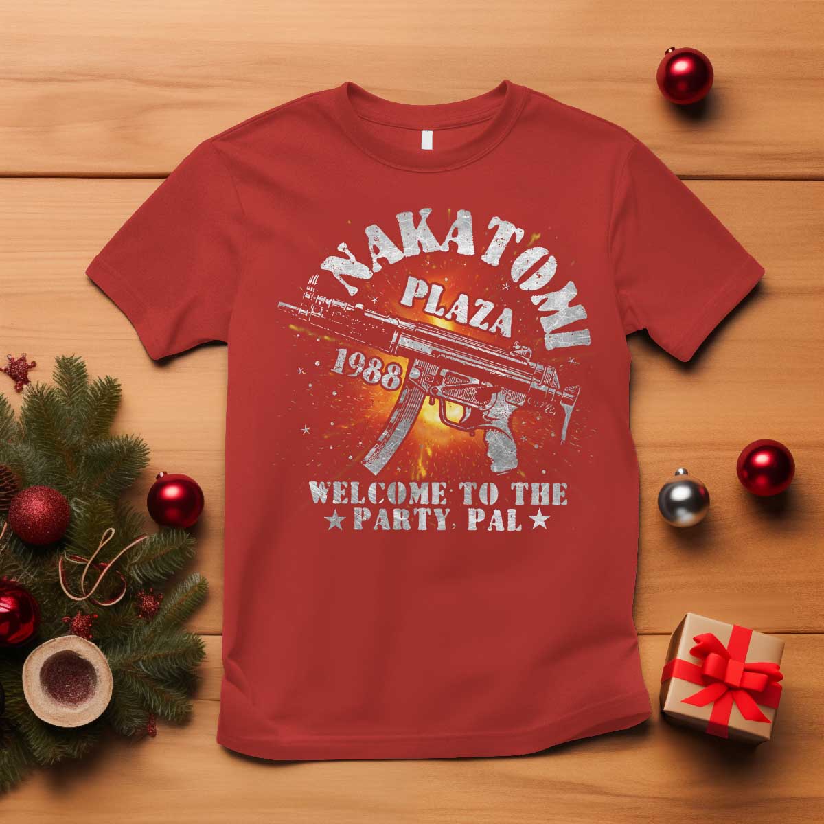 Nakatomi Plaza Christmas Party T Shirt 1988 Welcome To The Party Pal 80'S Die Movie Bruce - Wonder Print Shop