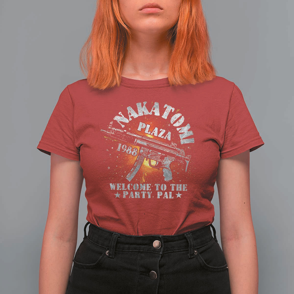 Nakatomi Plaza Christmas Party T Shirt For Women 1988 Welcome To The Party Pal 80'S Die Movie Bruce - Wonder Print Shop