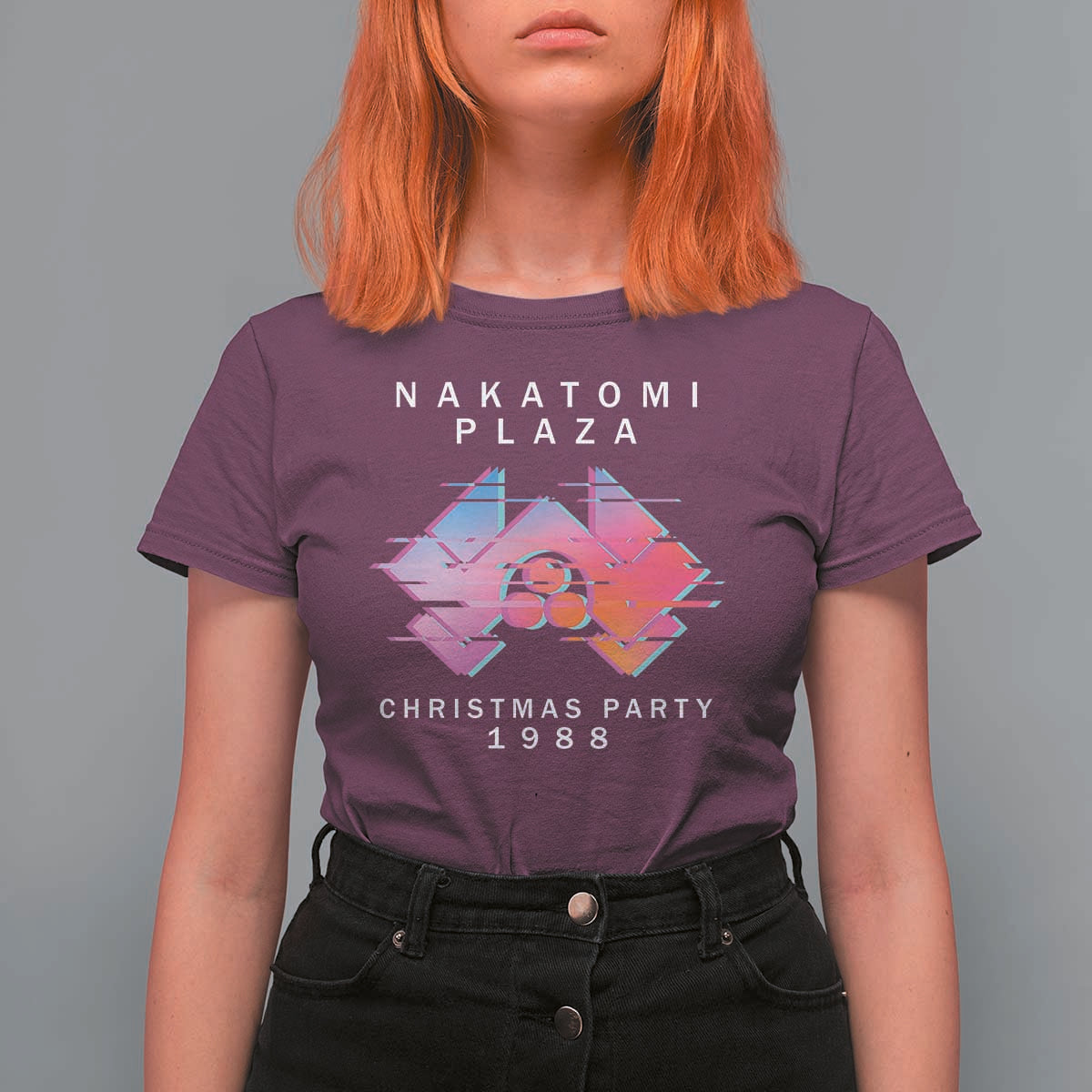 Christmas Nakatomi Plaza T Shirt For Women Xmas Party 2024 Ugly Gift - Wonder Print Shop