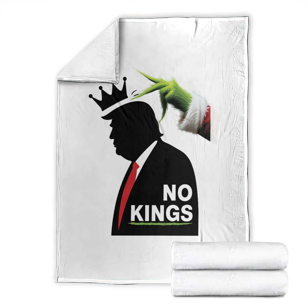Funny Christmas No Kings in America Throw Blanket - undefined