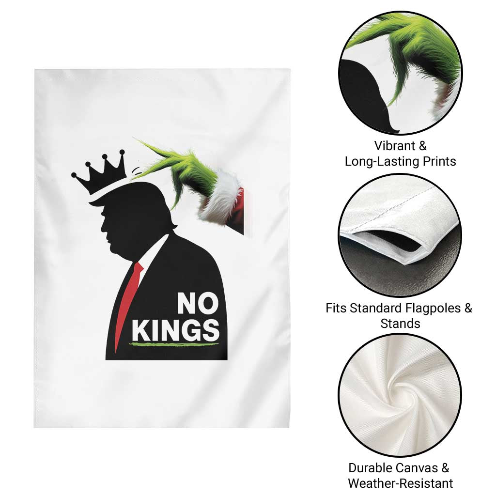 Funny Christmas No Kings in America Garden Flag - undefined