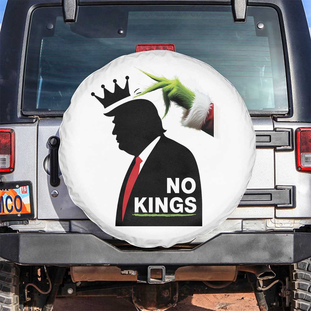 Funny Christmas No Kings in America Spare Tire Cover - Wonder Print Shop