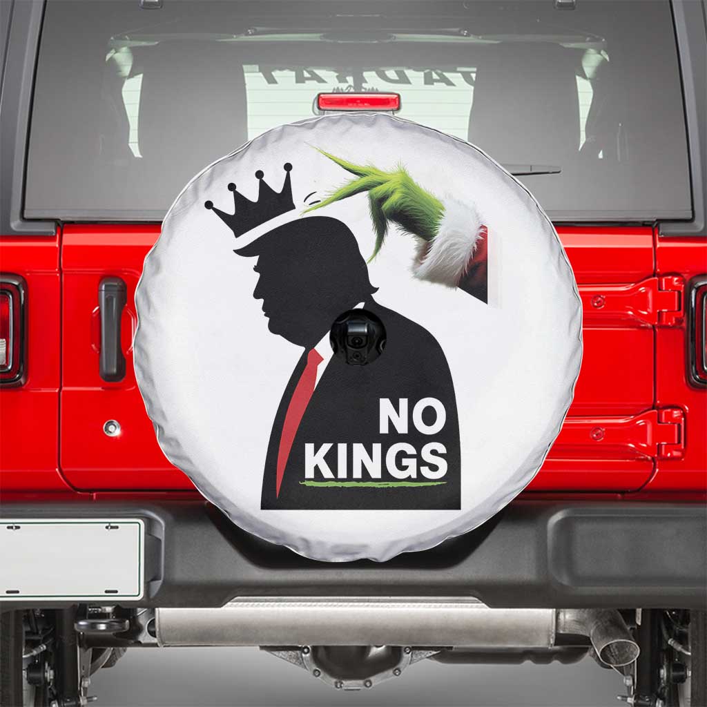Funny Christmas No Kings in America Spare Tire Cover - Wonder Print Shop