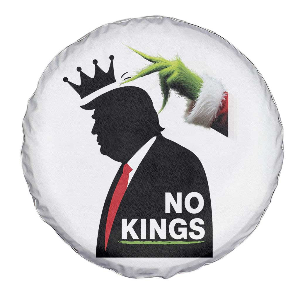 Funny Christmas No Kings in America Spare Tire Cover - Wonder Print Shop