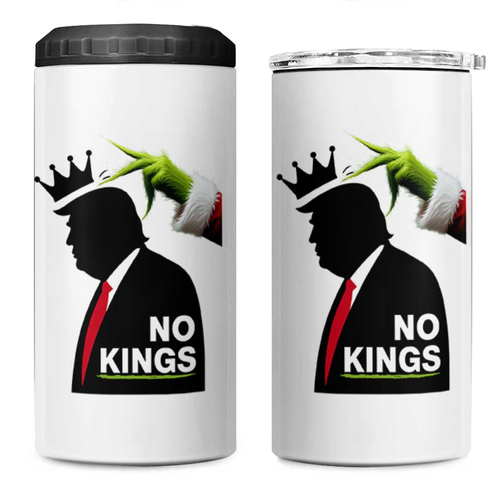 Funny Christmas No Kings in America 4 in 1 Can Cooler Tumbler - Wonder Print Shop