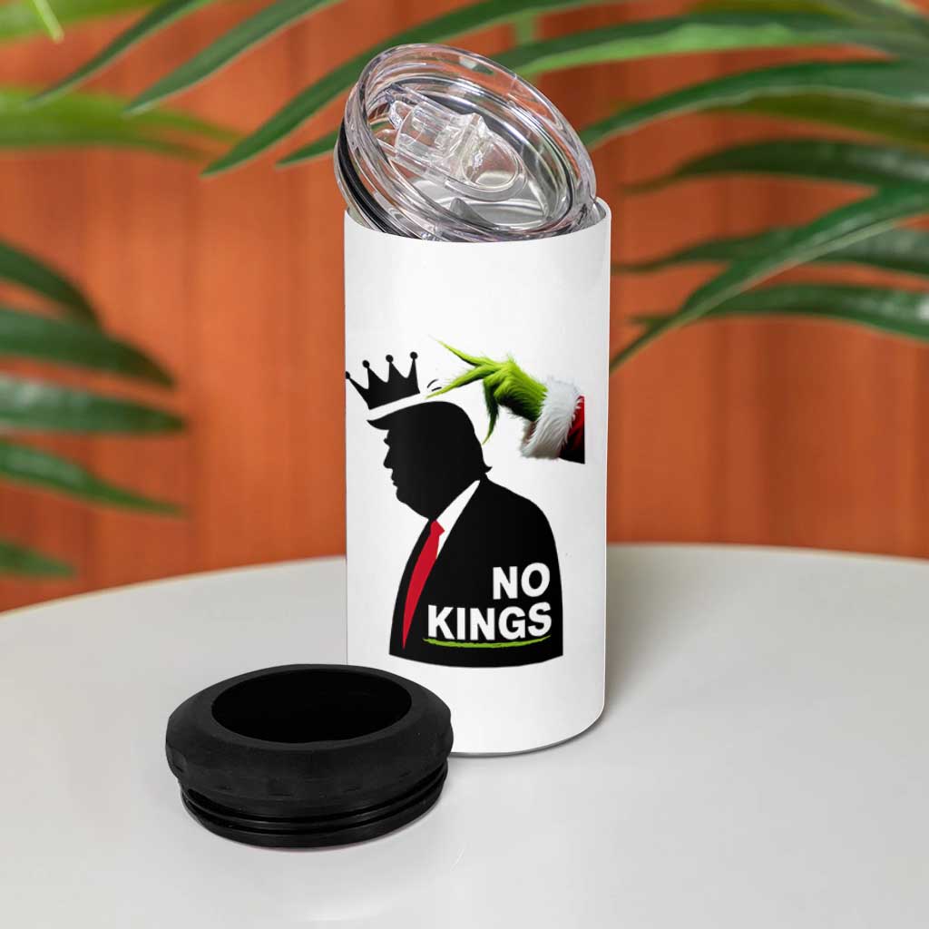 Funny Christmas No Kings in America 4 in 1 Can Cooler Tumbler - Wonder Print Shop