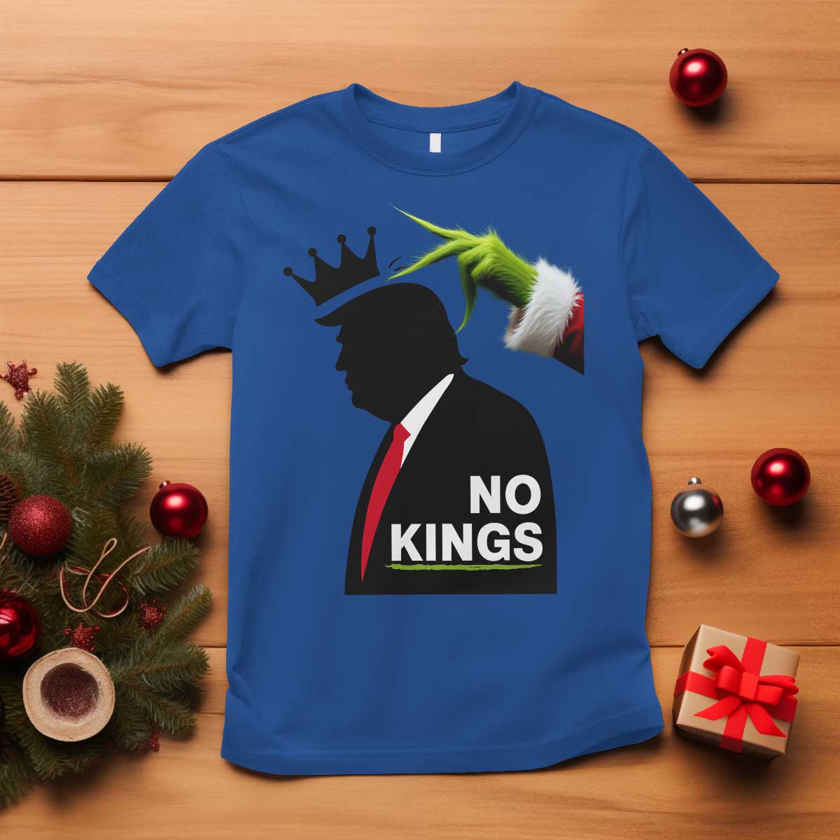 Funny Christmas No Kings in America T Shirt - Wonder Print Shop