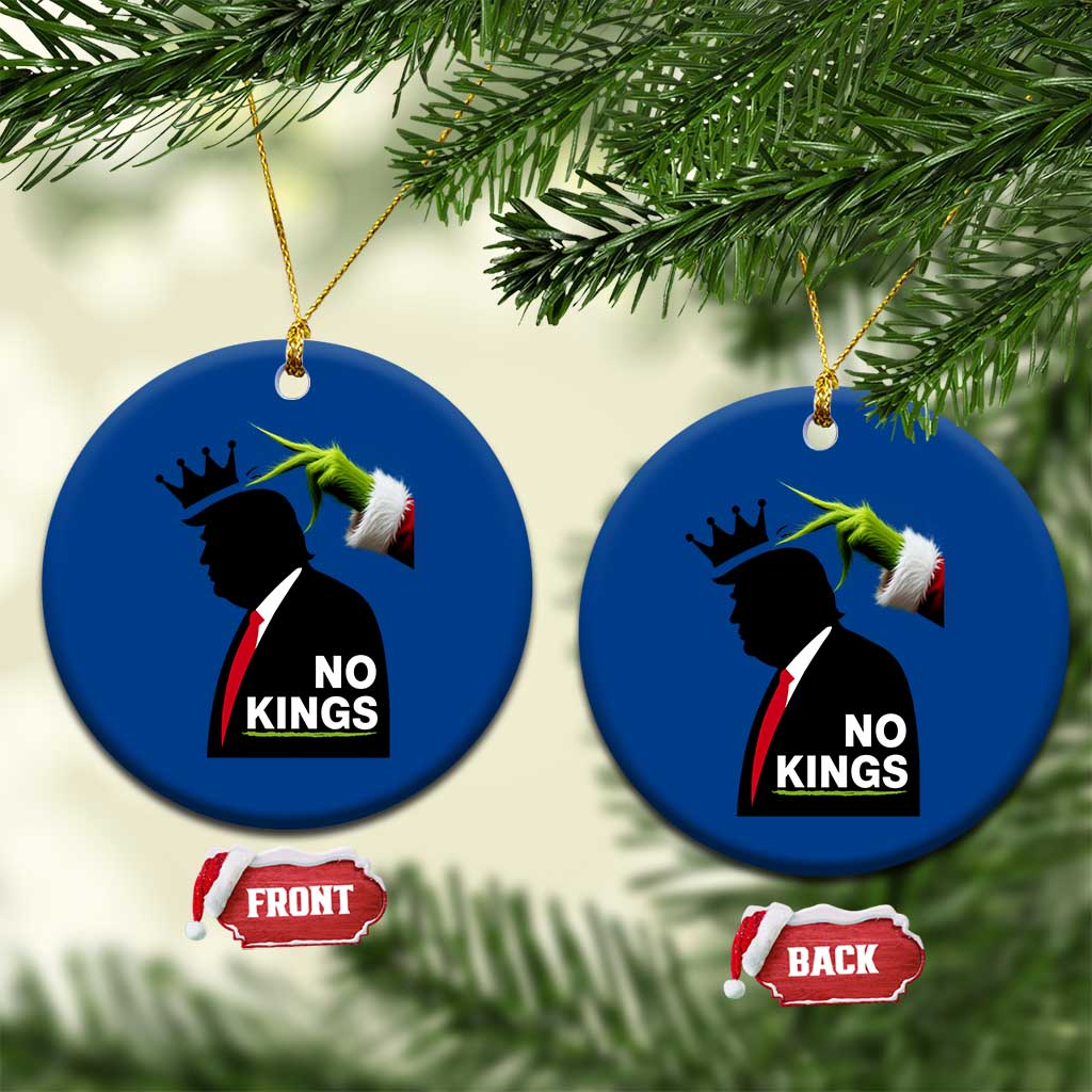Funny Christmas No Kings in America Ceramic Ornament - Wonder Print Shop
