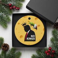 Funny Christmas No Kings in America Ceramic Ornament - Wonder Print Shop
