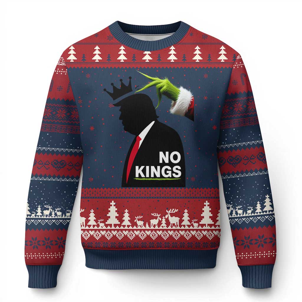 Funny Xmas No Kings in America Ugly Christmas Sweater - Wonder Print Shop