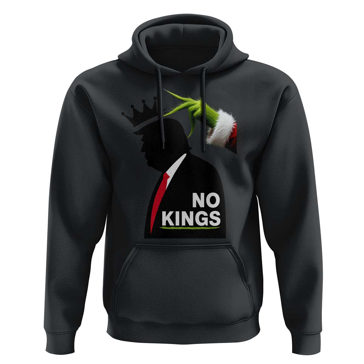 Funny Christmas No Kings in America Hoodie - Wonder Print Shop