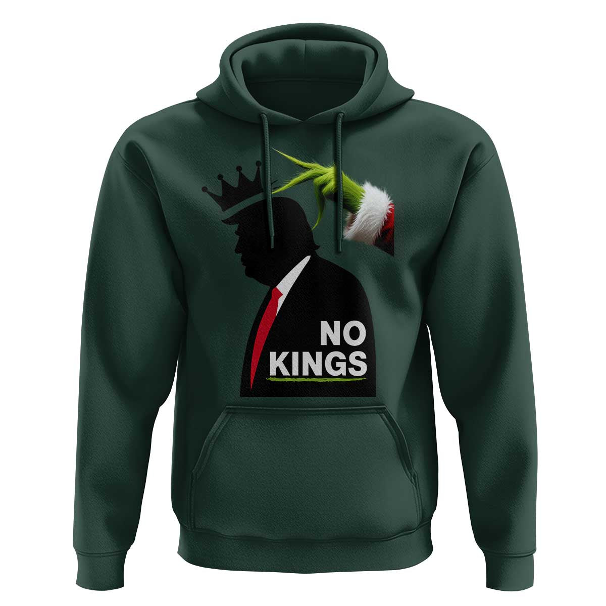 Funny Christmas No Kings in America Hoodie - Wonder Print Shop